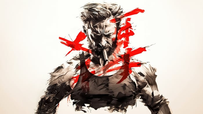 Wolverine with red paint splashes