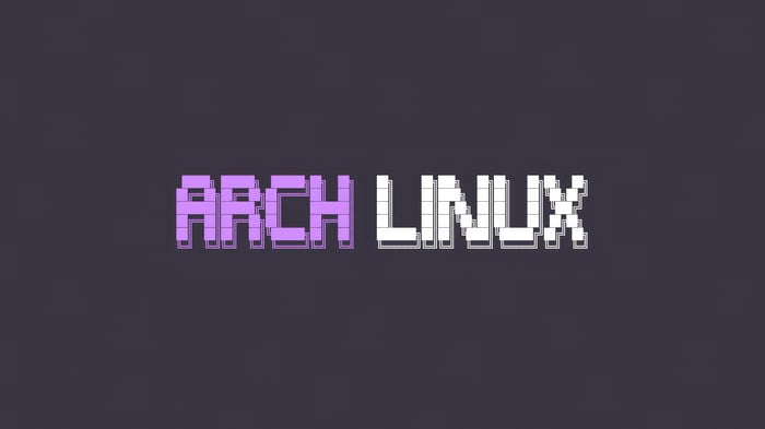 Arch Linux Pixel Art Text