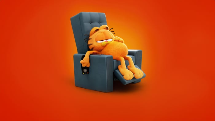 Garfield in a recliner