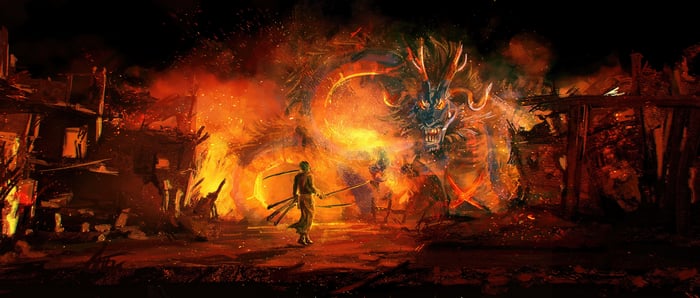 Zoro faces Kaido in a fiery battle