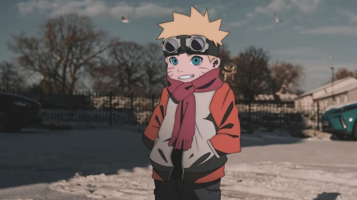 Uzumaki Naruto in a Winter Scene