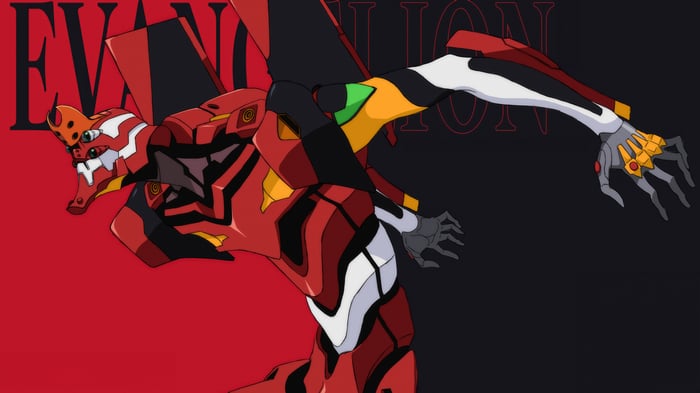 Evangelion Unit-02 in action pose