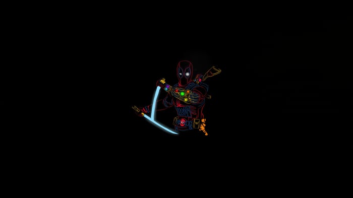 Deadpool with Infinity Gauntlet and Swords