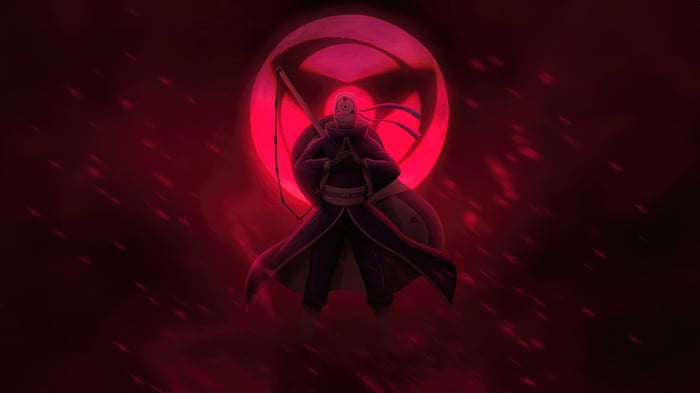Obito Uchiha with Sharingan Background