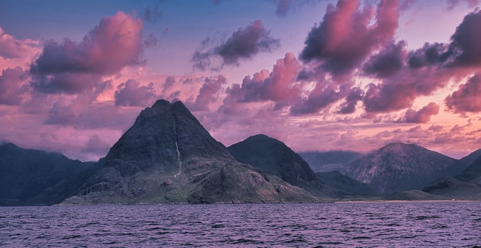 Mountain Landscape at Sunset in Scotland