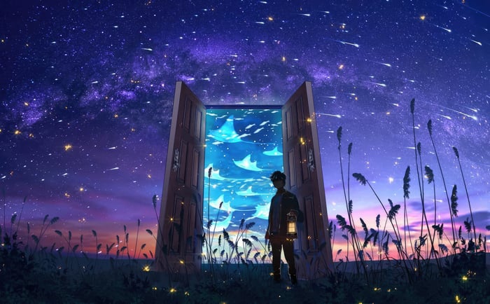 Dreamer's Path Through a Starry Sky