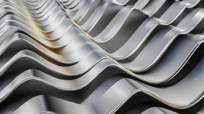 Abstract CGI metallic waves