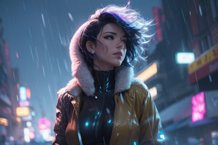 Anime Girl In Winter Chill