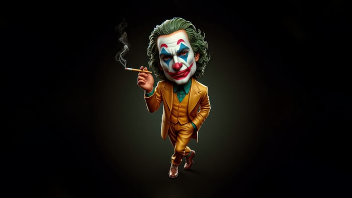 Joker Smoking a Cigarette
