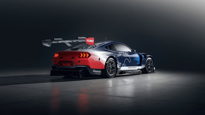 2024 Ford GT Mk IV Race Car Rear View
