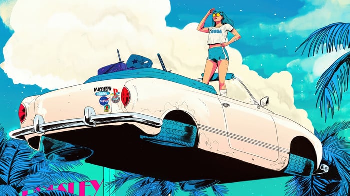 Sega Girl in a Flying Car