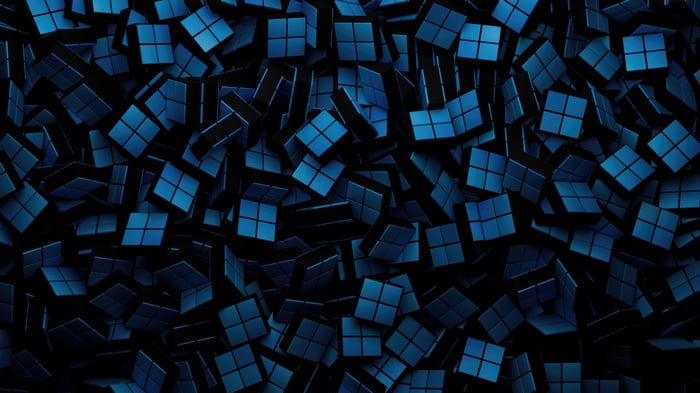 Windows 11 Dark Abstract Cubes