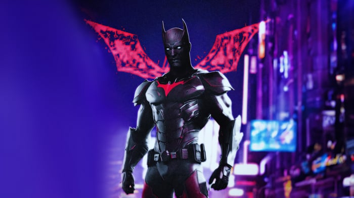 Batman Beyond in a Futuristic City