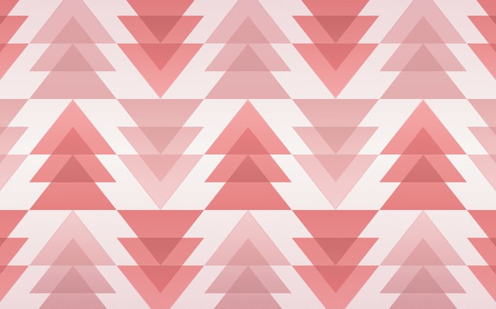 Red abstract geometric pattern with overlapping triangles
