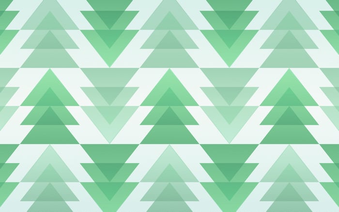 Green Abstract Geometric Triangle Pattern