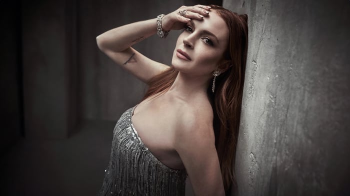 Lindsay Lohan at Vanity Fair Oscar Party 2024