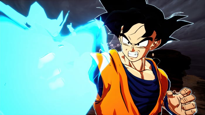 Goku from Dragon Ball Sparking Zero unleashes energy