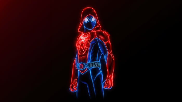 Scarlet Spider Neon Art