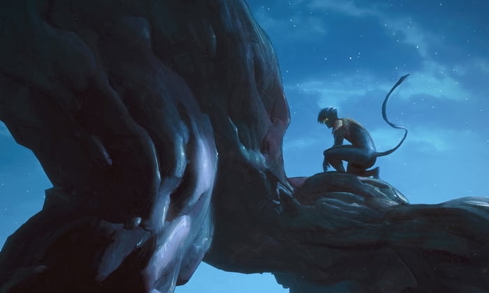X-Men '97: Nightcrawler on a rocky outcrop