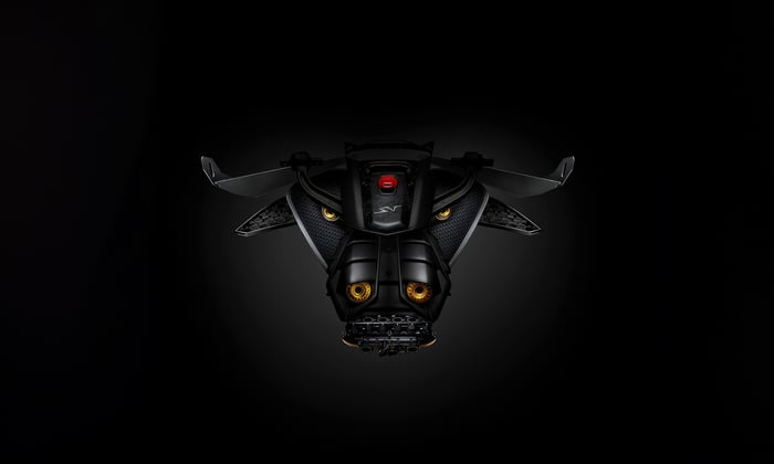 Lamborghini bull emblem on a black background