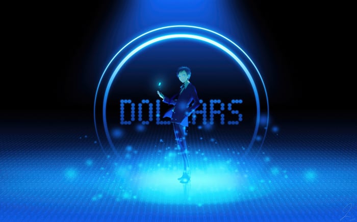 Izaya Orihara from Durarara holding a phone