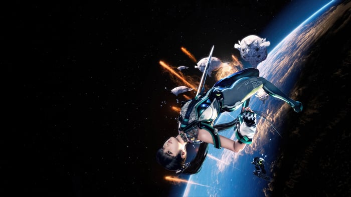 Eve from Stellar Blade in Space