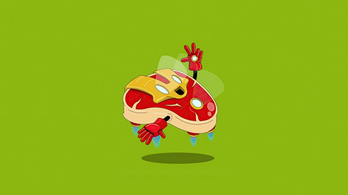 Iron Man Steak with Robotic Arms and Jets