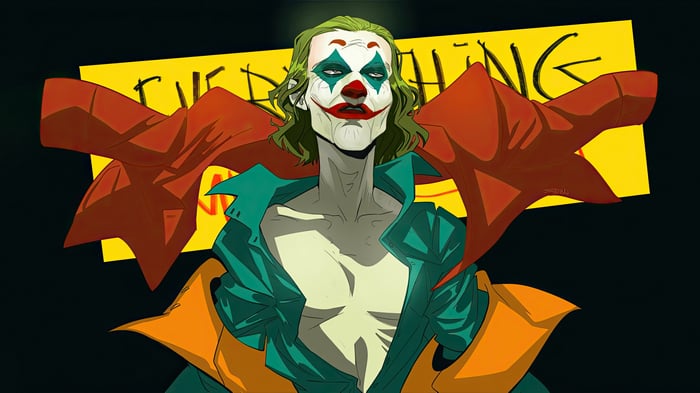 Joker on a Yellow Sign