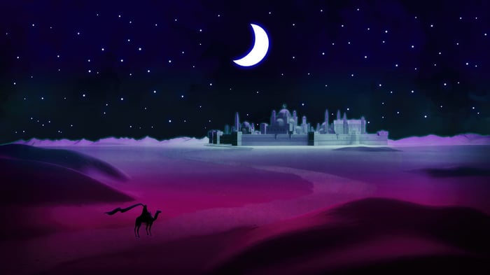The Camel City of Knowledge at Night