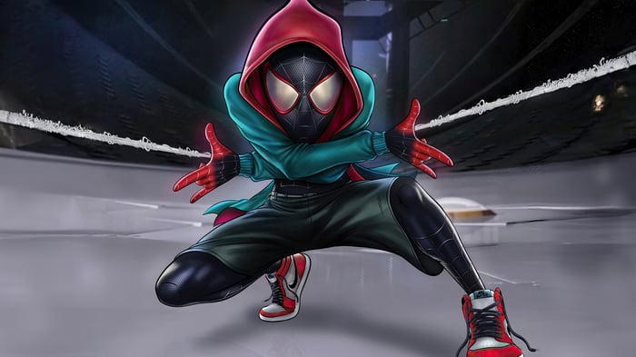 Miles Morales Spider-Man in action