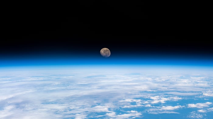 Moon viewed from the ISS