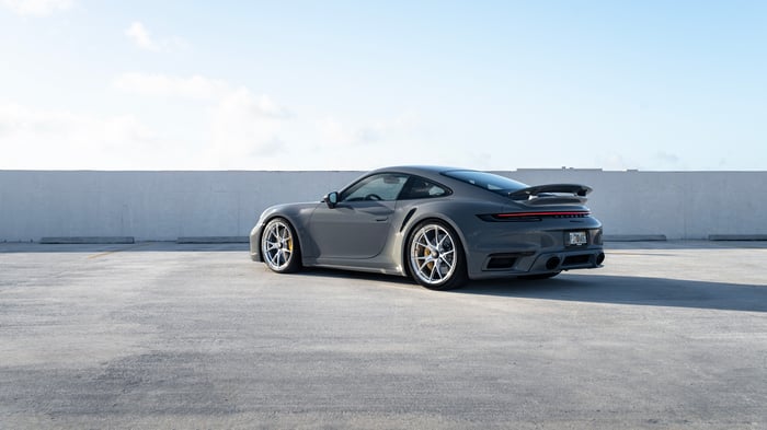 Porsche 911 Turbo parked on concrete
