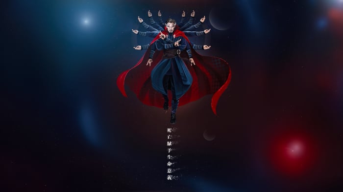 Doctor Strange with Multiple Arms Casting Spells