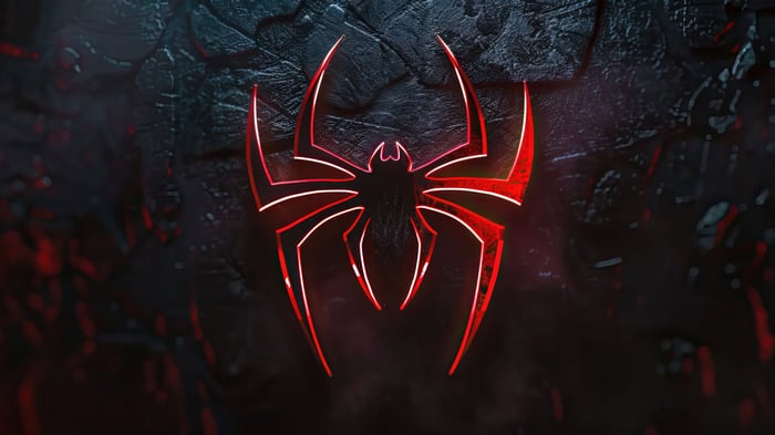 Miles Morales Spider-Man Logo Dark Aesthetic