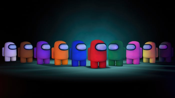 Among Us Characters in Various Colors