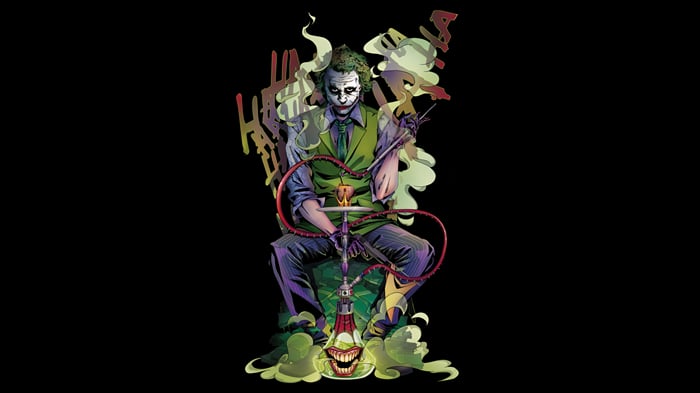 The Joker Smoking a Hookah