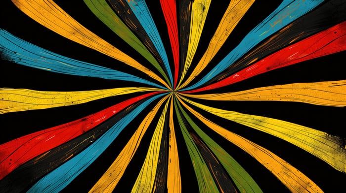 Colorful Abstract Swirling Lines