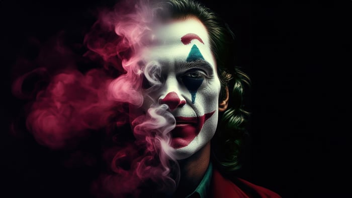 Joker with Pink Smoke