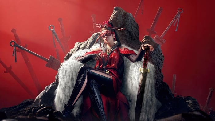 Naraka Bladepoint: Woman on a throne of swords