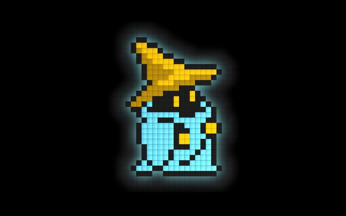 Black Mage from Final Fantasy Pixel Art