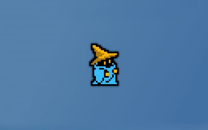 Black Mage from Final Fantasy pixel art