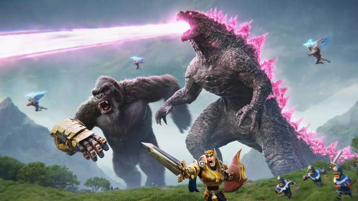 Godzilla and Kong in Lords Mobile