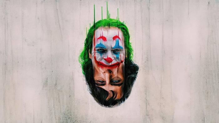 Joker's dual nature depicted in artwork
