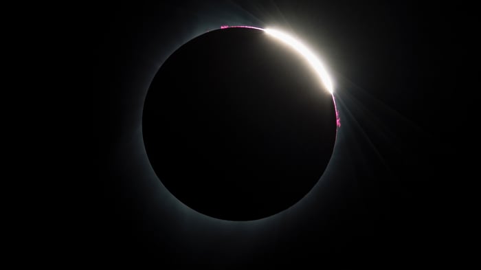 Total Solar Eclipse with Diamond Ring Effect