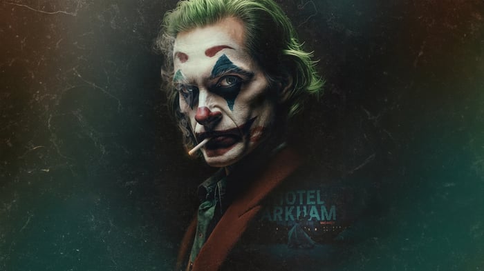 Joker Smoking in Front of Hotel Arkham