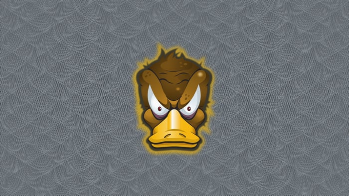 Rocky Duck Minimalist Cartoon Face