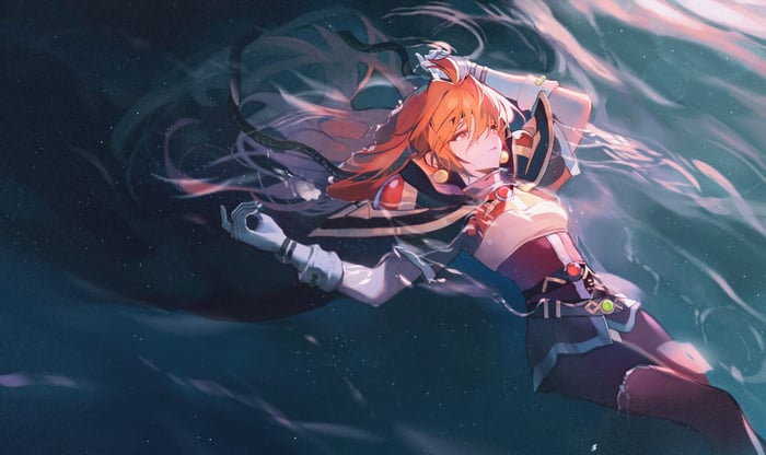 Lina Inverse Floating in Water