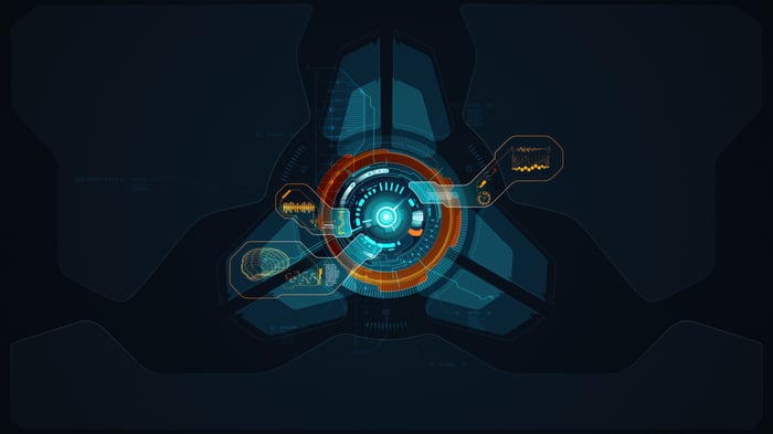 Sci Fi Holographic Abstract Interface