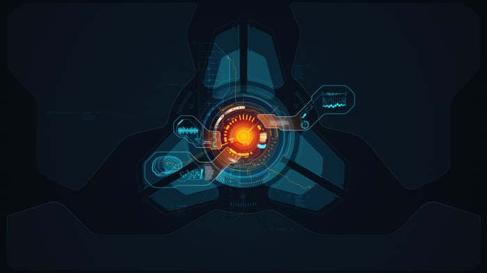 Sci Fi Holographic Abstract Interface