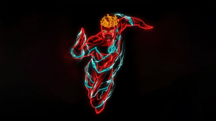 The Flash in Neon Style